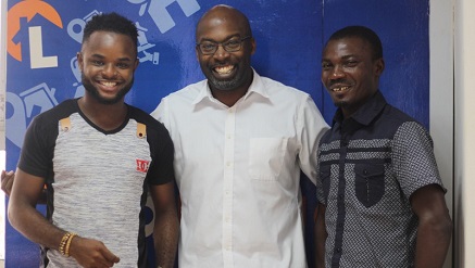 (L-r): Anunobi Valentine from Owerri, Imo State, MTN Best 11 Promo Winner, Obi Ejimofo, MD, Lamudi Nigeria and Kareem Waheed from Oshogbo, Osun State, also MTN Best 11 Promo Winner, immediately after the presentation at Lamudi office in Lagos.